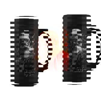 Christmas Costume Warm African American Santa Graphic Print Coffee Mug - Monsterry