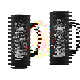 Christmas Lights Chicken Santa Xmas Tree Chicken Coffee Mug - Monsterry