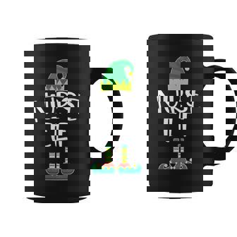 Christmas Nurse Elf Holiday Party Work RN NP Graphic Print Coffee Mug - Monsterry