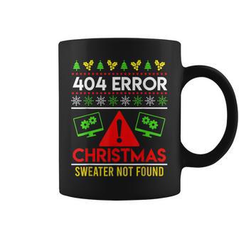 Christmas Slogan 404 Error Sweater Not Found Ugly Christmas Tassen - Geschenkecke