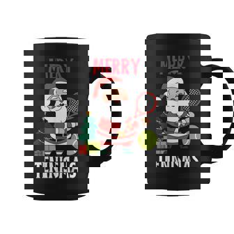 Christmas Tennis Pajamas Matching Xmas Tennis Racket Holiday Graphic Print Coffee Mug - Monsterry