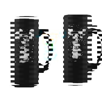 Christmas Weightlifting Snowman Shirt Snowman Gym Tank Top Graphic Print Coffee Mug - Monsterry