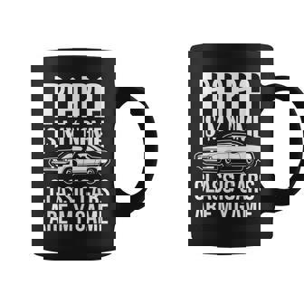 Classic Cars Papa Is My Name Father's Day Graphic Print Coffee Mug - Monsterry