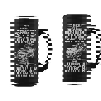 Classic Never Underestimate An Old Man With A Vintage Car Graphic Print Coffee Mug - Monsterry