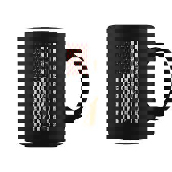 Clay Pigeon Shooting USA Flag Shotgun & Cartridge Flag Graphic Print Coffee Mug - Monsterry