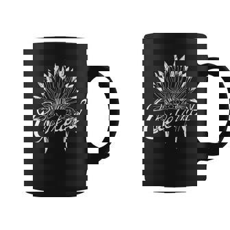 Cleveland Native American Feather Game Indian Football Skull Graphic Print Coffee Mug - Monsterry