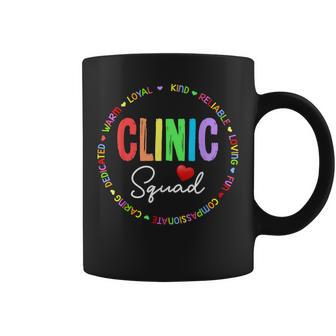 Clinic Squad For School Nurse Appreciation Week Back School Graphic Print Coffee Mug - Monsterry