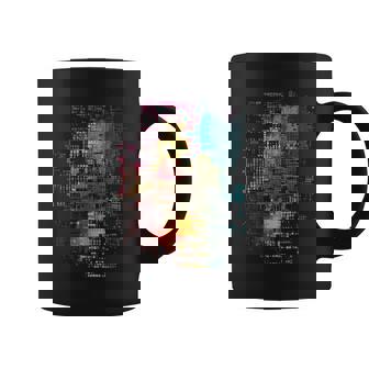 Código Binario Efecto Glitch Arte Abstracto Taza de café - Regaloses
