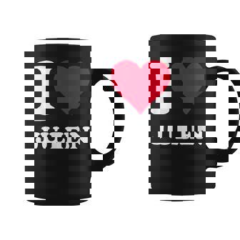 Cœur Rouge J'aime Julien Tasse - Cadeauxyz