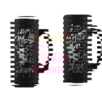 Coffee Addict Latte Lovers 90S Flip Phone Vintage Cell Phone Graphic Print Coffee Mug - Monsterry