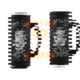 Coffee Girls Women Just A Girl Who Loves Coffee Graphic Print Coffee Mug - Monsterry