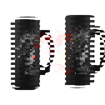 Collage De Japonesa En Rojo Con Flores Y Templos Taza de café - Regaloses