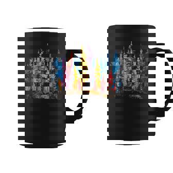 Colorful Forest Trees And Leaves Natur Lover Men Women Graphic Print Coffee Mug - Monsterry