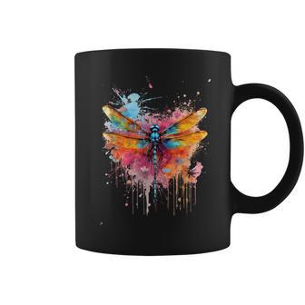 Colourful Dragonfly With Spray Effect Tassen - Geschenkecke