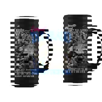 Cometer Fraude Fiscal Retro Bootleg Rap Sloth Streetwear Taza de café - Regaloses