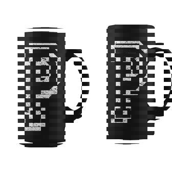 Con Letra P Enorme Estilo Universitario Desgastado Taza de café - Regaloses