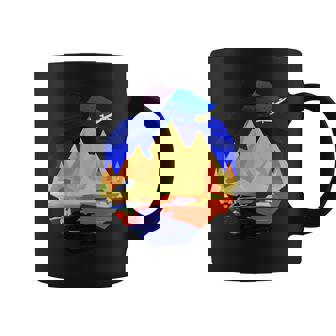 Conception De Paysage De Randonnée Montagne Arc-En-Ciel Tasse - Cadeauxyz