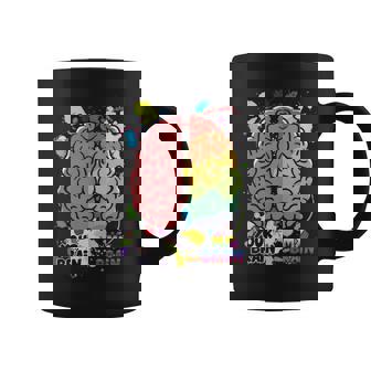 Conciencia Autismo Colorido Cerebro Puzzle Cinta Tolerancia Sin Mangas Taza de café - Regaloses