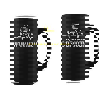 Cool 911 Vintage Usa Flag Heartbeat 911 Dispatcher Coffee Mug - Monsterry