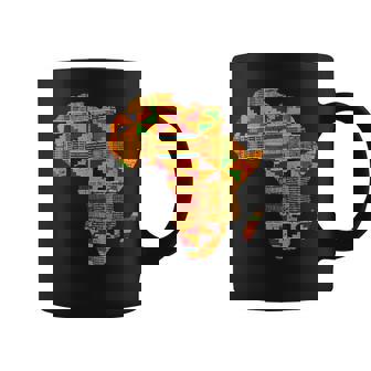 Cool Africa Map Kente Cloth For African Lover Coffee Mug | Mazezy