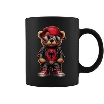 Cool Albanian Teddy Bear Albania Flag Outfit Street Tassen - Geschenkecke