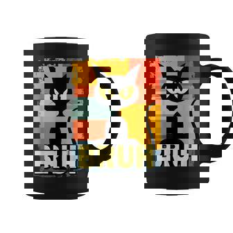 Cool Cat Bruh Slang Cat Meme Culture Cat Sarcastic Graphic Print Coffee Mug - Monsterry