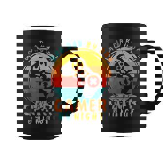 Cool Dog Dad By Day Gamer By Nightintage Gamer Dad Taza de café - Regaloses