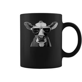 Cool Holstein Head With Sunglasses Farmer Cow Motif Tassen - Geschenkecke