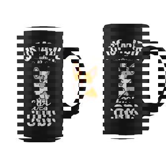 Corgi Dog Lover Just A Girl Who Love Corgis Cuello Taza de café - Regaloses