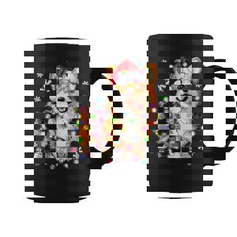 Corgi Dog Reindeer Christmas Lights Ugly Xmas Graphic Print Coffee Mug - Monsterry