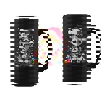 Corgi Santa Christmas Tree Lights Boys Men Corgmas Dog Graphic Print Coffee Mug - Monsterry