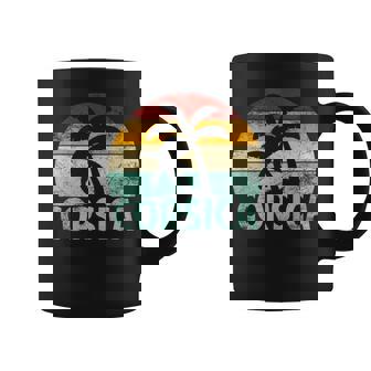 Corsica Retro Palm Tree Vintage Sunset Souvenir Vacation Coffee Mug - Thegiftio UK