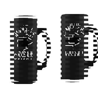 Couples Halloween Costume Shirts I'm With The Croissant Graphic Print Coffee Mug - Monsterry
