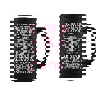 Cousin Of The Birthday CowGirl Pink Disco Rodeo Western Graphic Print Coffee Mug - Monsterry