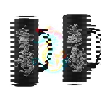 Cowboy Seahorse Colorful Underwater Sea Rodeo Ocean Western Graphic Print Coffee Mug - Monsterry
