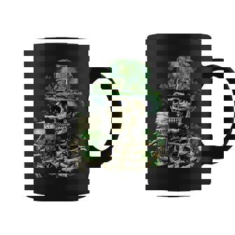 Crâne Squelette Buvant De La Bière Morte À L'intérieur De La Saint-Patrick Tasse - Cadeauxyz