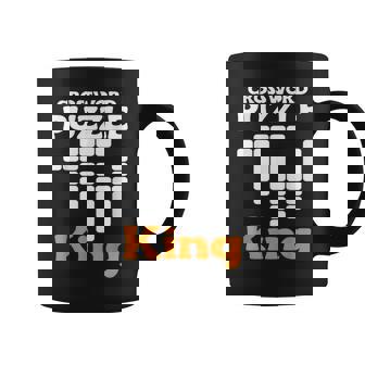 Crossword Puzzle King Design Puzzles Crossword Graphic Print Coffee Mug - Monsterry