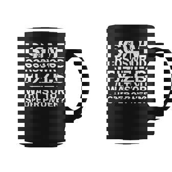Crossword Puzzle Tee Crossword Puzzle Solve Crossword Graphic Print Coffee Mug - Monsterry