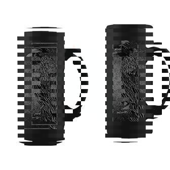 Crow Bird Black Raven For Lovers Birds Watching Birding Graphic Print Coffee Mug - Monsterry