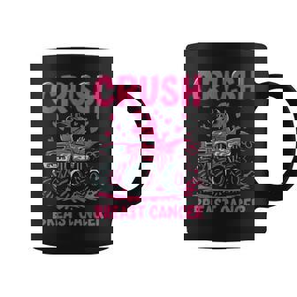 Crush Breast Cancer Awareness Monster Truck Pink Toddler Boy Graphic Print Coffee Mug - Monsterry
