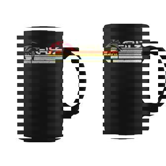 Cruz Surname 80s 90s Vintage Sunset With Palm Trees Graphic Print Coffee Mug - Monsterry