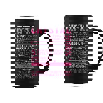 Crystal Name Personalized Crystal First Name Coffee Mug - Monsterry