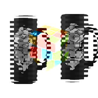 Cube Rétro Pixel Rubik Multicolore Cadeau Tasse - Cadeauxyz