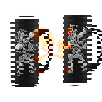 Cultural Diversity Awareness Dabbing Unicorn Orange Ribbon Graphic Print Coffee Mug - Monsterry