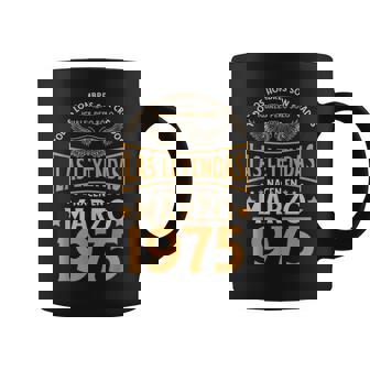 Cumpleaños Hombre Regalos Las Leyendas Marzo 1975 Taza de café - Regaloses