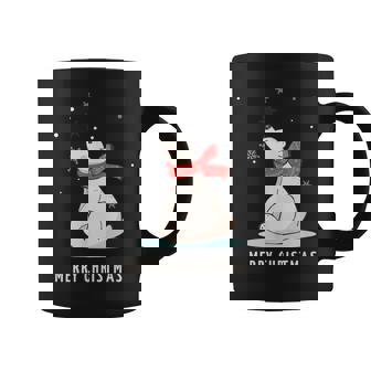 Cute & Unique Christmas Polar Bear & Snow T-Shirt Graphic Print Coffee Mug - Monsterry