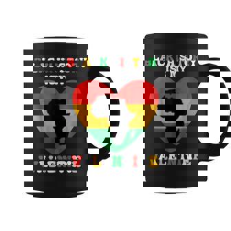 Cute Black History Is My Valentine Heart Black History Month Coffee Mug - Monsterry