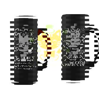 Cute Cat Leprechaun St Pawtrick's St Patrick's Day Coffee Mug | Mazezy