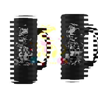 Cute Crochet Kniting Yarn Dinosaur T Rex Knitter Crocheting Coffee Mug - Seseable