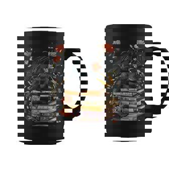 Cute Dragon Books Cottagecore Flower Bookworm Book Lover Coffee Mug - Seseable